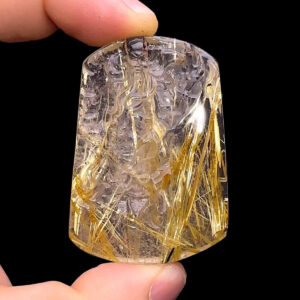 Mặt Quan Thánh Đế Quân - Thạch Anh Tóc Vàng Bã Mía #MTV-230503-01