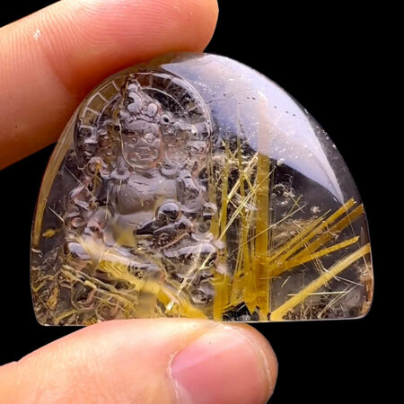 Mặt Hoàng Tài Bảo Thiên - Thạch Anh Tóc Vàng Hoa Thị #MTV-230506-01