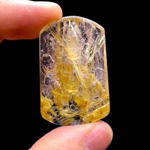 Mặt Hoàng Tài Bảo Thiên - Thạch Anh Tóc Vàng Hoa Thị #MTV-230506-02