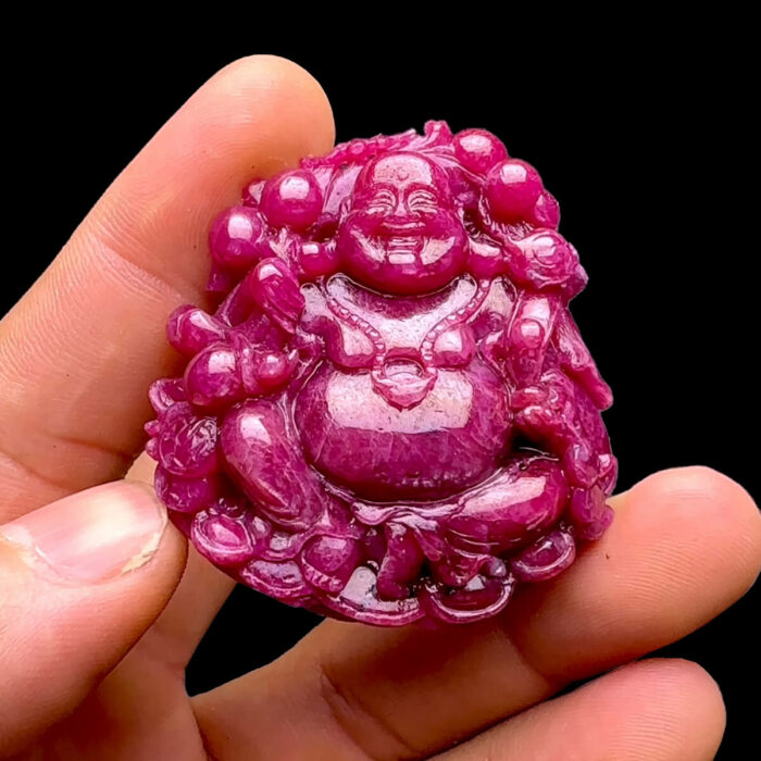 Mặt Phật Di Lặc - Đá Ruby Tự Nhiên #MRB-230704-01