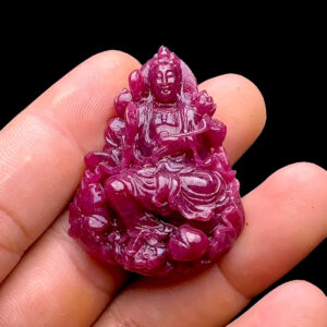 Mặt Quan Âm Tự Tại - Đá Ruby Tự Nhiên #MRB-230704-02