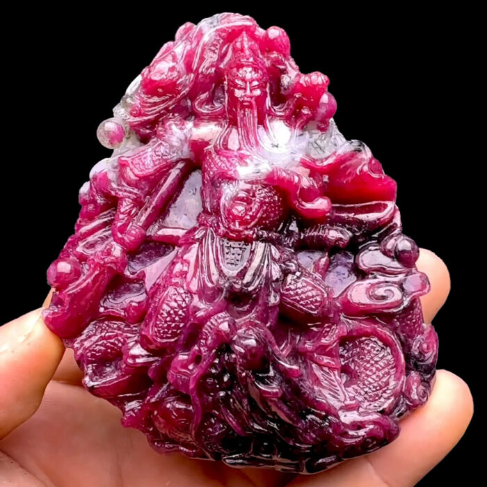 Mặt Quan Thánh Đế Quân – Đá Ruby Tự Nhiên #MRB-230704-04