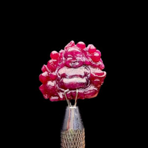Mặt Phật Di Lặc - Đá Ruby Huyết Kính Tự Nhiên #MRB-230804-01