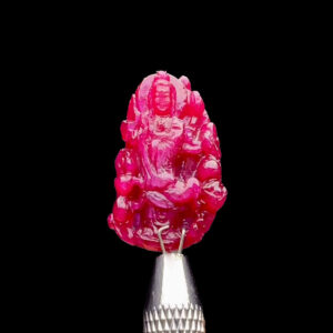 Mặt Quan Thế Âm Bồ Tát - Đá Ruby Huyết Kính Tự Nhiên #MRB-230804-02