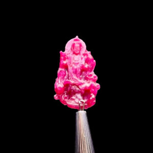 Mặt Quan Thế Âm Bồ Tát - Đá Ruby Huyết Kính Tự Nhiên #MRB-230806-04