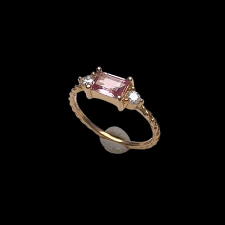 Nhẫn Nữ - Vàng Hồng - Sapphire Hồng Tự Nhiên #NSP-230808-01