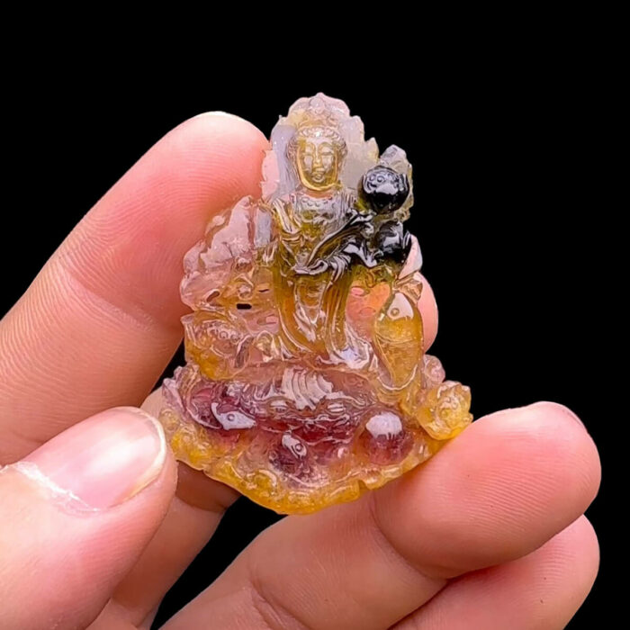 Mặt Quan Thế Âm - Tourmaline Lục Yên #MTM-231103-01