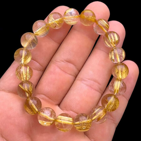 Vòng tay - Thạch Anh Tóc Vàng Bã Mía #VTV-231102-01