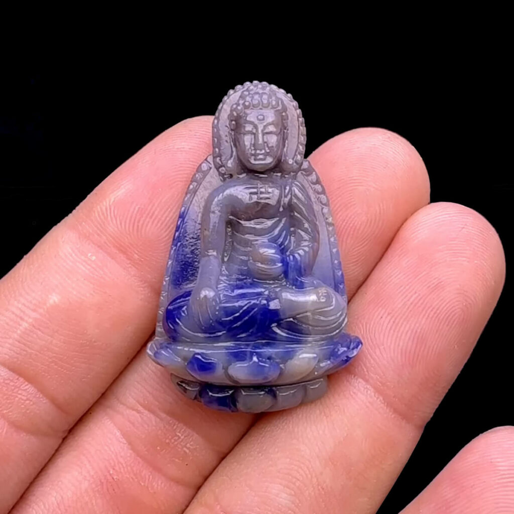 Mặt Phật A Di Đà - Đá Sapphire Tự Nhiên #MSP-231108-01