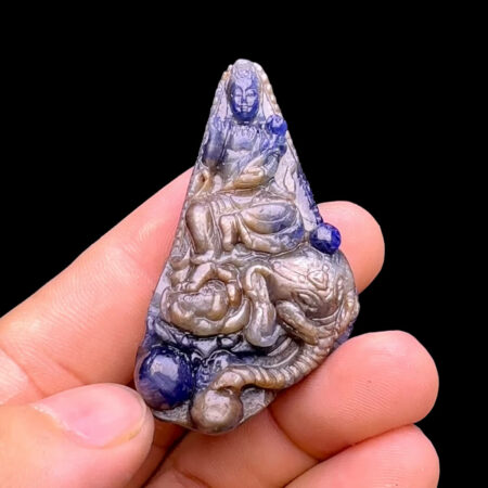 Mặt Phổ Hiền Bồ Tát - Đá Sapphire Sao Tự Nhiên #MSP-231111-04