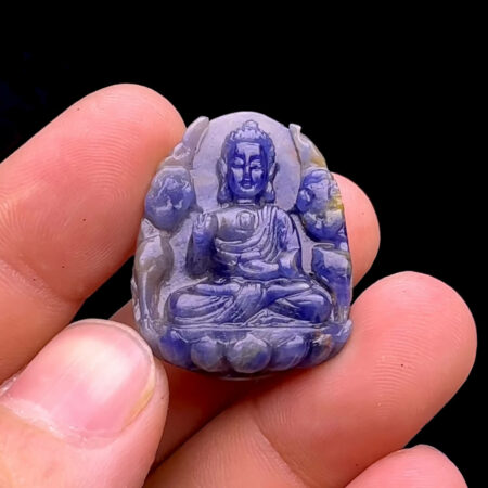 Mặt Phật A Di Đà - Đá Sapphire Tự Nhiên #MSP-231112-03