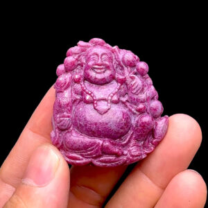 Mặt Phật Di Lặc - Đá Ruby Tự Nhiên #MRB-231202-04