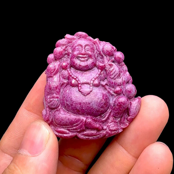 Mặt Phật Di Lặc - Đá Ruby Tự Nhiên #MRB-231202-04