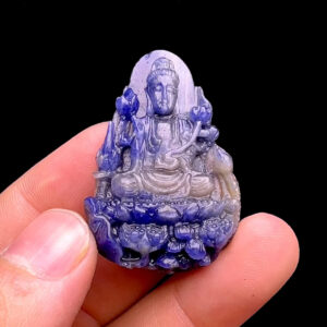 Mặt Quan Thế Âm Bồ Tát - Đá Sapphire Tự Nhiên #MSP-231114-05