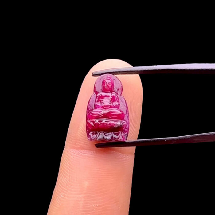 Mặt Phật A Di Đà - Đá Ruby Tự Nhiên #MRB-240202-01