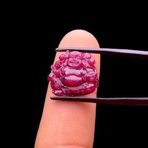 Mặt Phật Di Lặc - Đá Ruby Tự Nhiên #MRB-240202-02