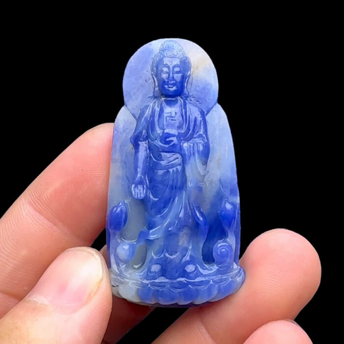Mặt Phật A Di Đà - Đá Sapphire Tự Nhiên #MSP-240205-05