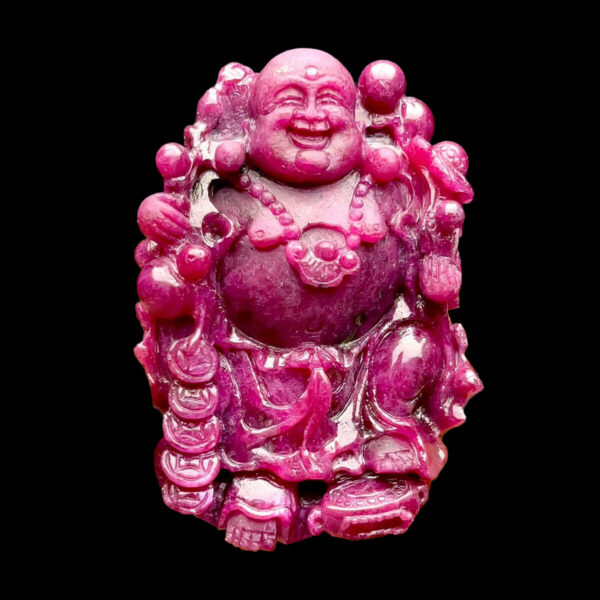 Mặt Phật Di Lặc - Đá Ruby Huyết Tự Nhiên #MRB-231002-02 1