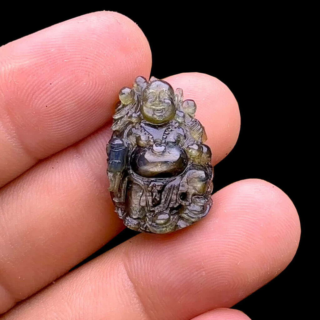 Mặt Phật Di Lặc - Đá Sapphire Sao Phan Thiết #MSP-240602-03