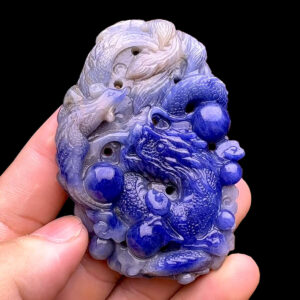 Mặt Long Phụng Hòa Minh - Đá Sapphire Yên Bái #MSP-240604-03