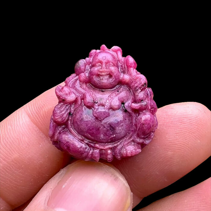 Mặt Phật Di Lặc - Đá Ruby Tự Nhiên #MRB-240705-02