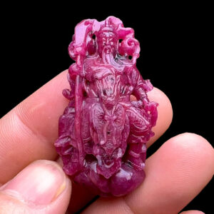 Mặt Quan Thánh Đế Quân – Đá Ruby Tự Nhiên #MRB-240705-04