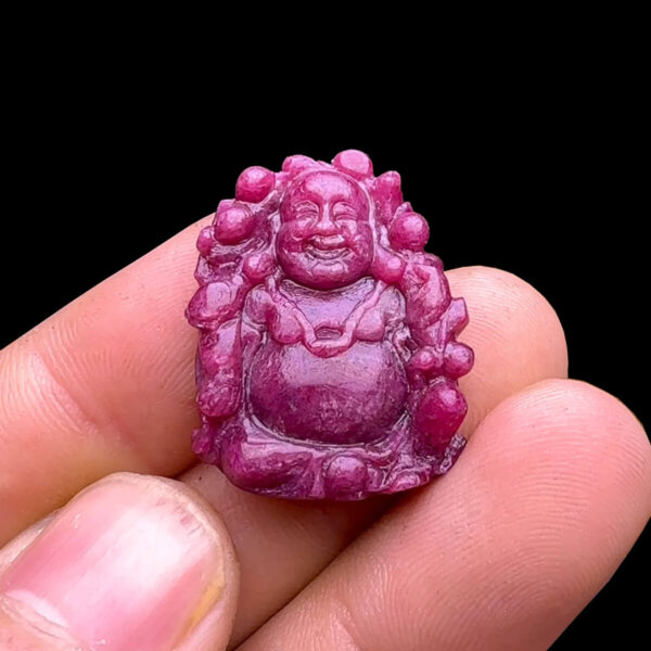 Mặt Phật Di Lặc - Đá Ruby Tự Nhiên #MRB-240706-01