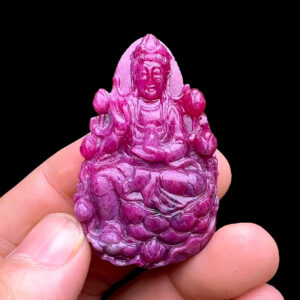 Mặt Quan Thế Âm Bồ Tát - Đá Ruby Tự Nhiên #MRB-240706-04