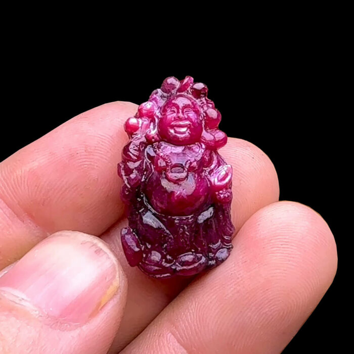 Mặt Phật Di Lặc - Đá Ruby Tự Nhiên #MRB-240706-05