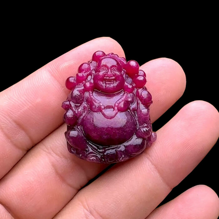 Mặt Phật Di Lặc - Đá Ruby Tự Nhiên #MRB-240805-02