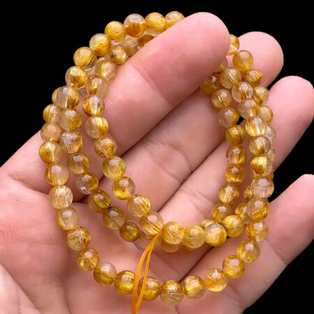 Vòng tay - Thạch Anh Tóc Vàng Bã Mía #VTV-240804-01