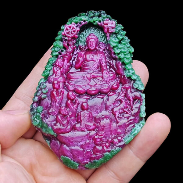 Mặt Phật Thích Ca Mâu Ni - Đá Ruby Tự Nhiên #MRB-250701-02