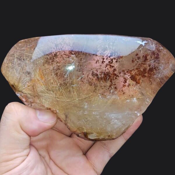 Phôi - Mặt Trơn - Thạch Anh Tóc Vàng #MTV-260630-03